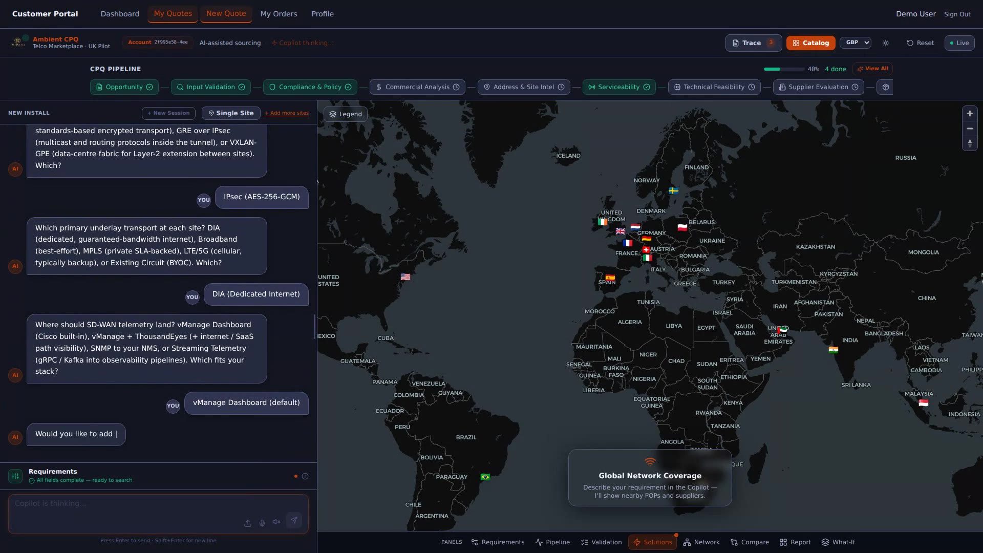 Ambient CPQ multi-site SD-WAN walkthrough